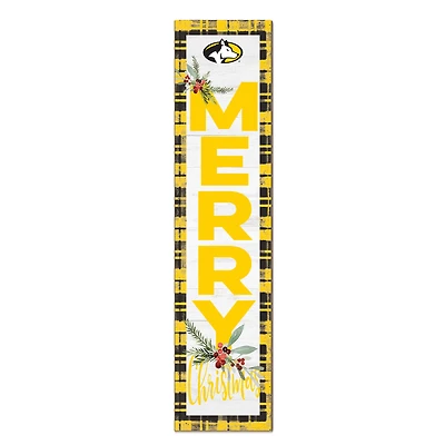 Michigan Tech Huskies 12'' x 48'' Outdoor Merry Christmas Leaner