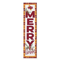 Midwestern State Mustangs 12'' x 48'' Outdoor Merry Christmas Leaner