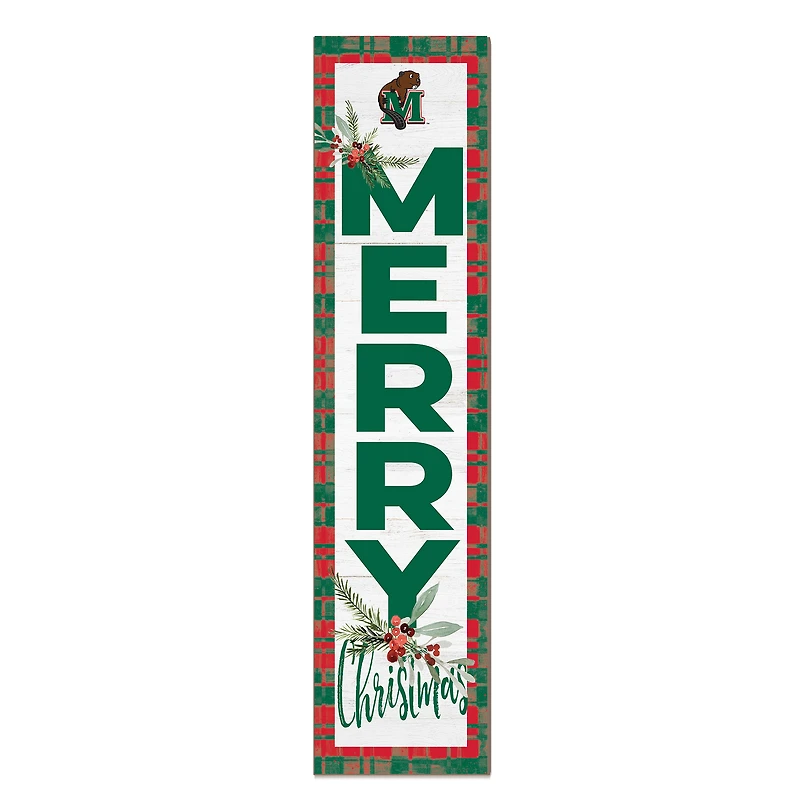 Minot State Beavers 12'' x 48'' Outdoor Merry Christmas Leaner