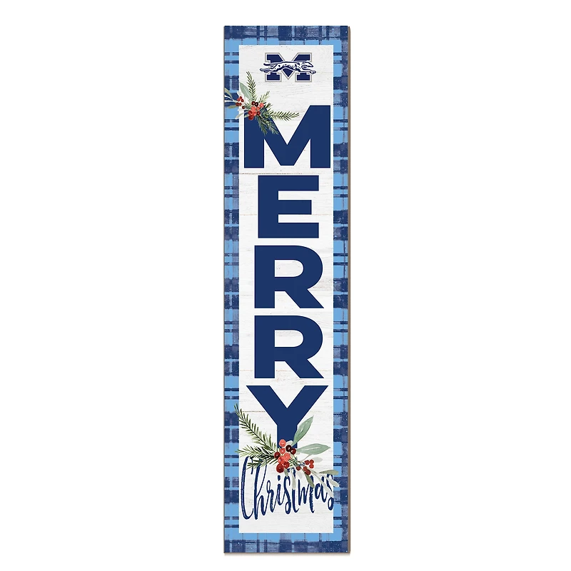 Moravian Greyhounds 12'' x 48'' Outdoor Merry Christmas Leaner