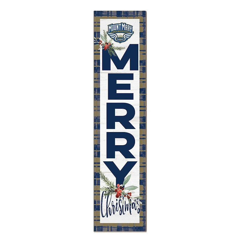 Mount Mary Blue Angels 12'' x 48'' Outdoor Merry Christmas Leaner