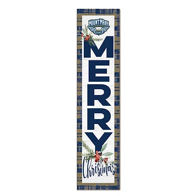 Mount Mary Blue Angels 12'' x 48'' Outdoor Merry Christmas Leaner