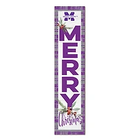 Mount Union Purple Raiders 12'' x 48'' Outdoor Merry Christmas Leaner