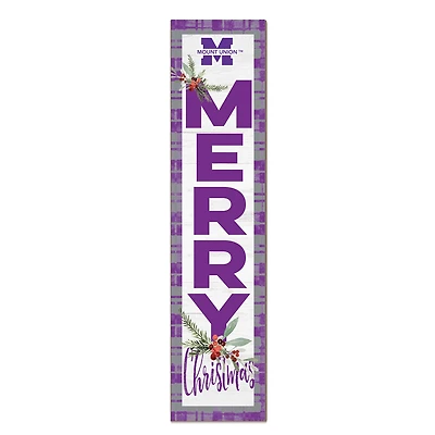 Mount Union Purple Raiders 12'' x 48'' Outdoor Merry Christmas Leaner