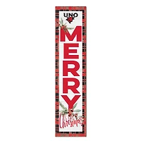 Nebraska Omaha Mavericks 12'' x 48'' Outdoor Merry Christmas Leaner