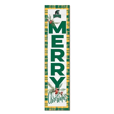 Mount Olive Trojans 12'' x 48'' Outdoor Merry Christmas Leaner