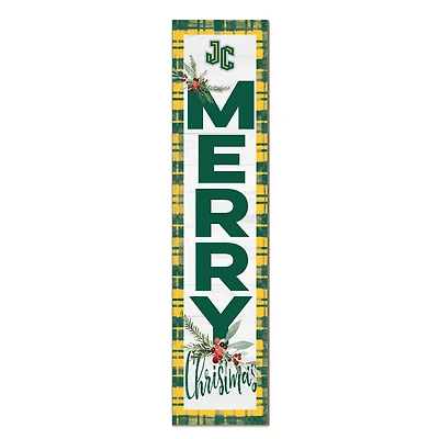 New Jersey City Gothic Knights 12'' x 48'' Outdoor Merry Christmas Leaner