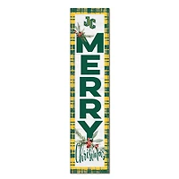 New Jersey City Gothic Knights 12'' x 48'' Outdoor Merry Christmas Leaner