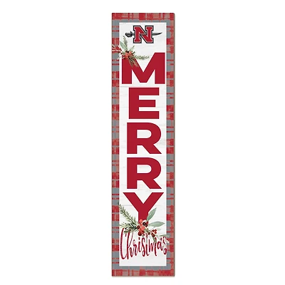 Nicholls State Colonels 12'' x 48'' Outdoor Merry Christmas Leaner