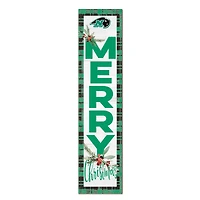 Nichols College Bison 12'' x 48'' Outdoor Merry Christmas Leaner