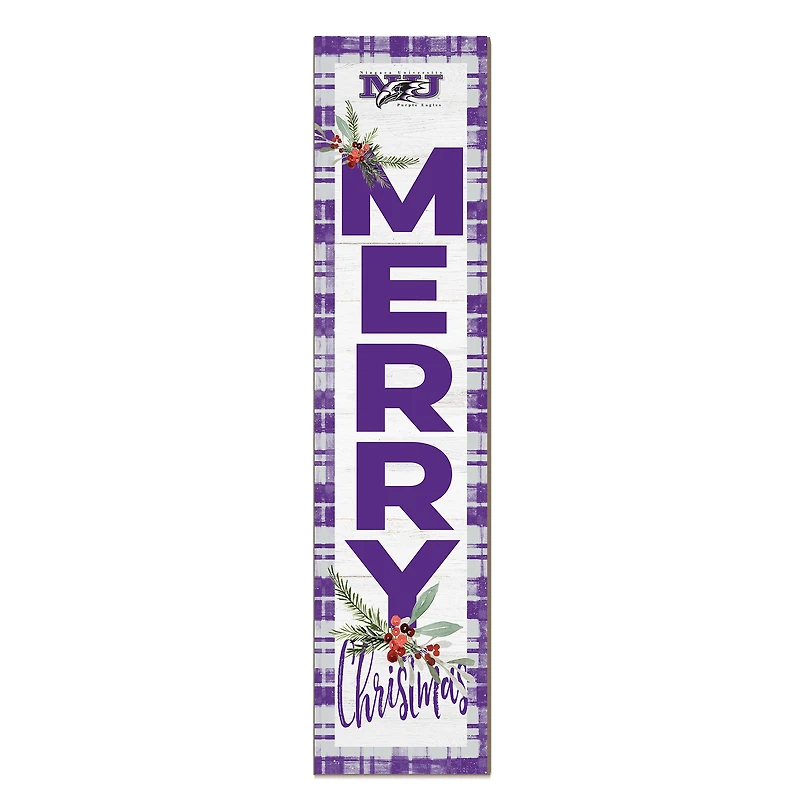 Niagara Purple Eagles 12'' x 48'' Outdoor Merry Christmas Leaner
