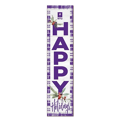 NYU Violets 12'' x 48'' Outdoor Happy Holidays Leaner