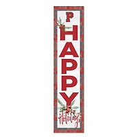 Pacific Boxers 12'' x 48'' Outdoor Happy Holidays Leaner