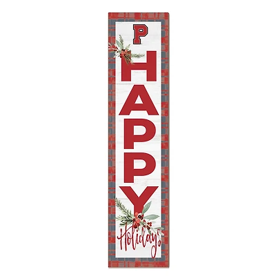 Pacific Boxers 12'' x 48'' Outdoor Happy Holidays Leaner