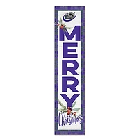 Olive-Harvey College Purple Panthers 12'' x 48'' Outdoor Merry Christmas Leaner