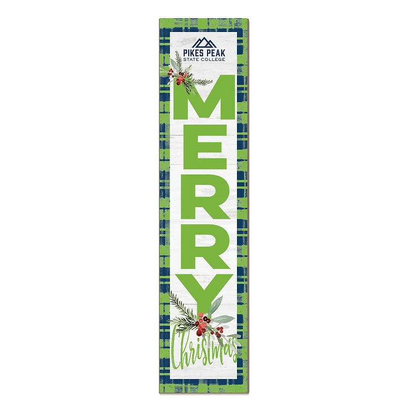 Pikes Peak State College 12'' x 48'' Outdoor Merry Christmas Leaner