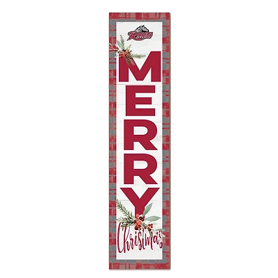 Rider Broncs 12'' x 48'' Outdoor Merry Christmas Leaner