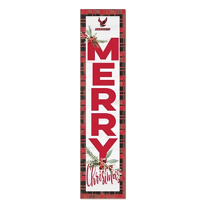 Roberts Wesleyan Redhawks 12'' x 48'' Outdoor Merry Christmas Leaner