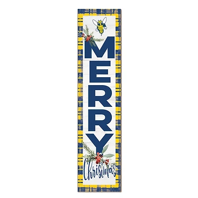 Rochester Yellow Jackets 12'' x 48'' Outdoor Merry Christmas Leaner