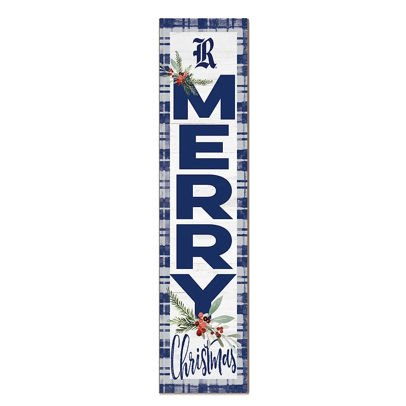Rice Owls 12'' x 48'' Outdoor Merry Christmas Leaner