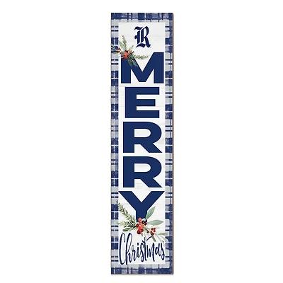 Rice Owls 12'' x 48'' Outdoor Merry Christmas Leaner
