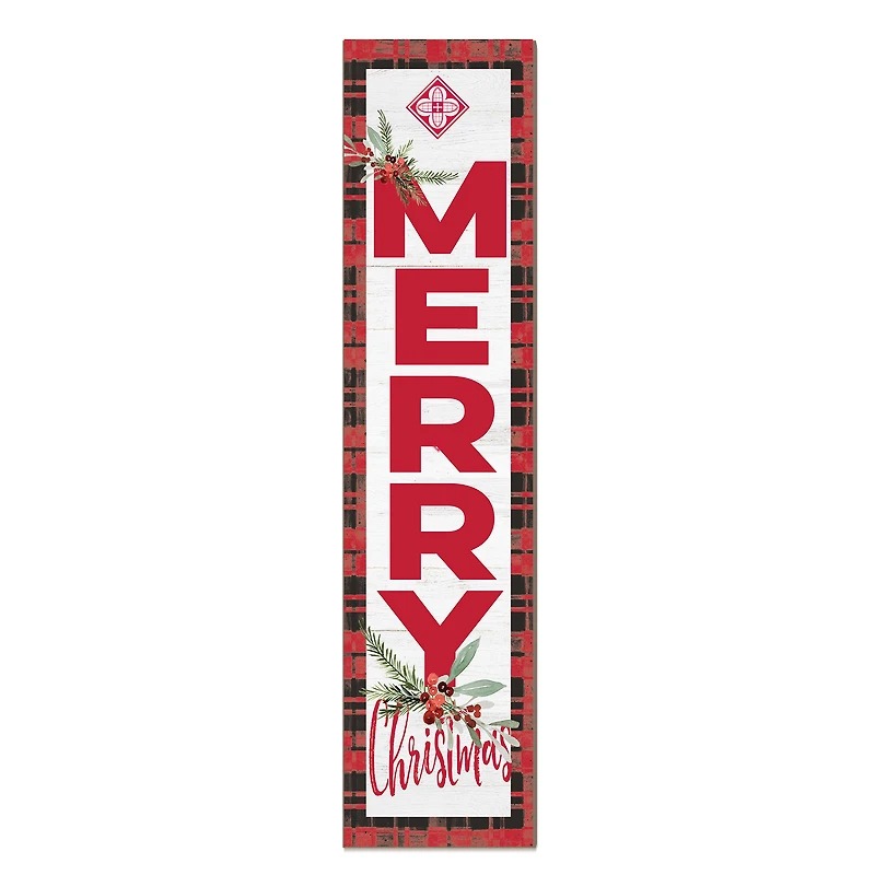 Saint Martin's Saints 12'' x 48'' Outdoor Merry Christmas Leaner