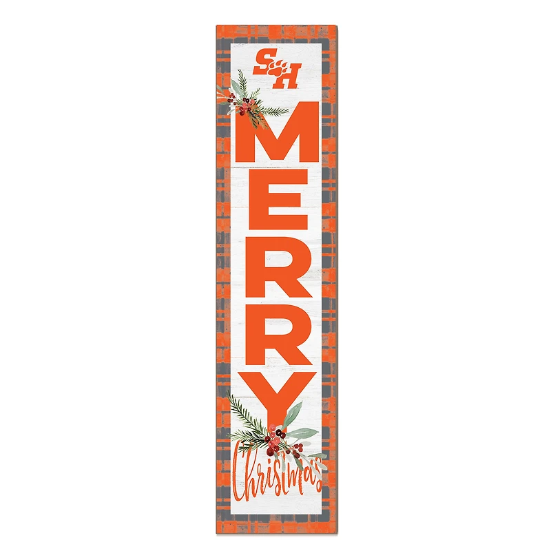 Sam Houston State Bearkats 12'' x 48'' Outdoor Merry Christmas Leaner
