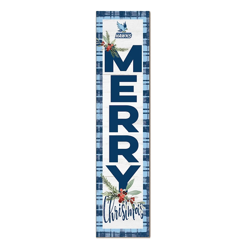 RWU Hawks 12'' x 48'' Outdoor Merry Christmas Leaner