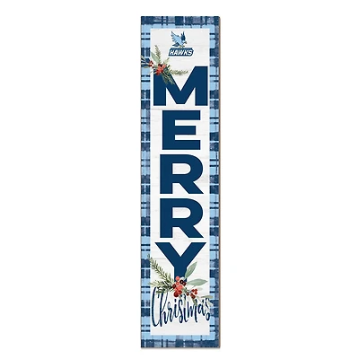 RWU Hawks 12'' x 48'' Outdoor Merry Christmas Leaner