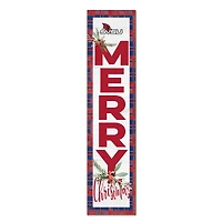 Saginaw Valley State Cardinals 12'' x 48'' Outdoor Merry Christmas Leaner