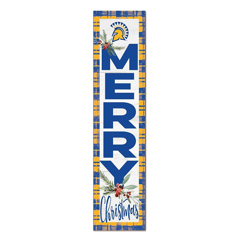 San Jose State Spartans 12'' x 48'' Outdoor Merry Christmas Leaner