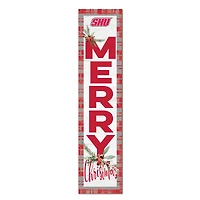 Sacred Heart Pioneers 12'' x 48'' Outdoor Merry Christmas Leaner