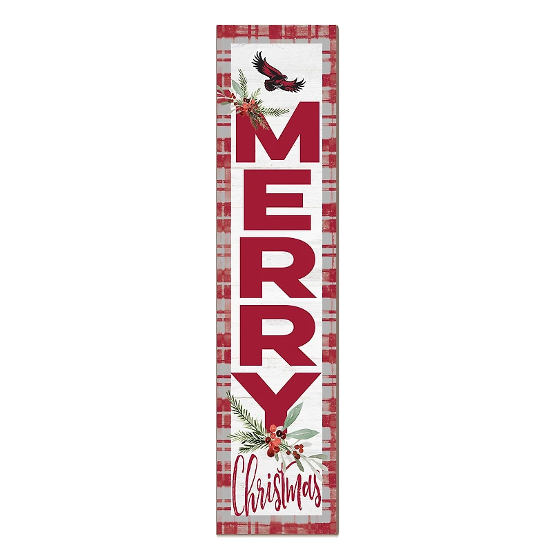 Saint Joseph's Hawks 12'' x 48'' Outdoor Merry Christmas Leaner