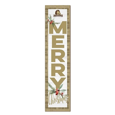 Southwest Minnesota State Mustangs 12'' x 48'' Outdoor Merry Christmas Leaner