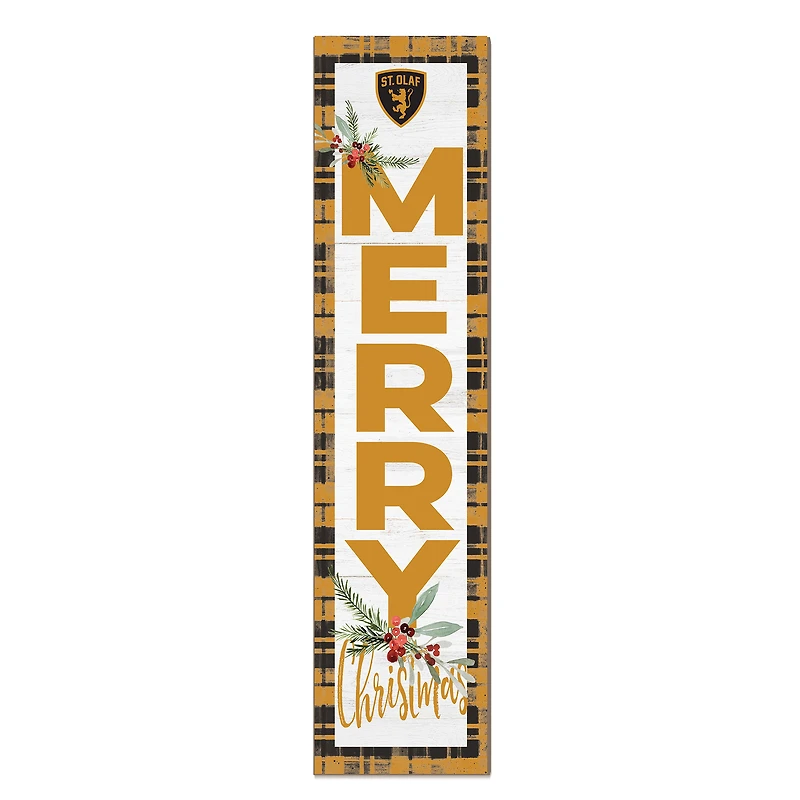 St. Olaf Oles 12'' x 48'' Outdoor Merry Christmas Leaner