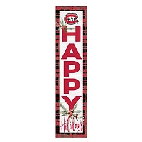 St. Cloud State Huskies 12'' x 48'' Outdoor Happy Holidays Leaner