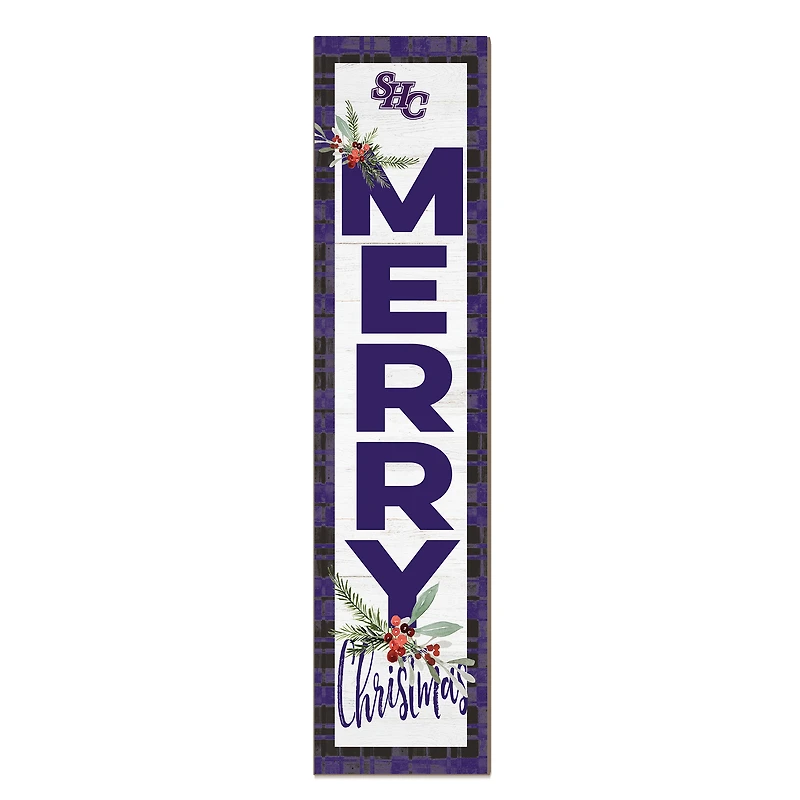 Spring Hill Badgers 12'' x 48'' Outdoor Merry Christmas Leaner