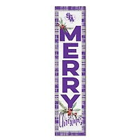 Stephen F Austin Lumberjacks 12'' x 48'' Outdoor Merry Christmas Leaner