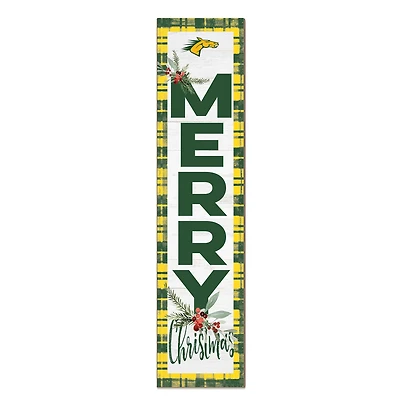 SUNY Delhi Broncos 12'' x 48'' Outdoor Merry Christmas Leaner