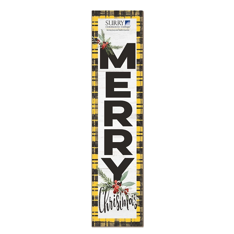 Surry Community College 12'' x 48'' Outdoor Merry Christmas Leaner