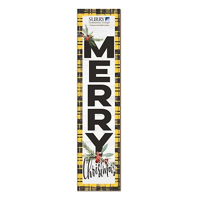 Surry Community College 12'' x 48'' Outdoor Merry Christmas Leaner