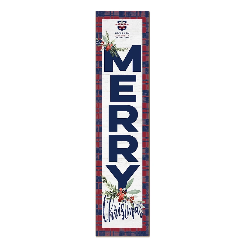 Texas A&M Central Texas Warriors 12'' x 48'' Outdoor Merry Christmas Leaner