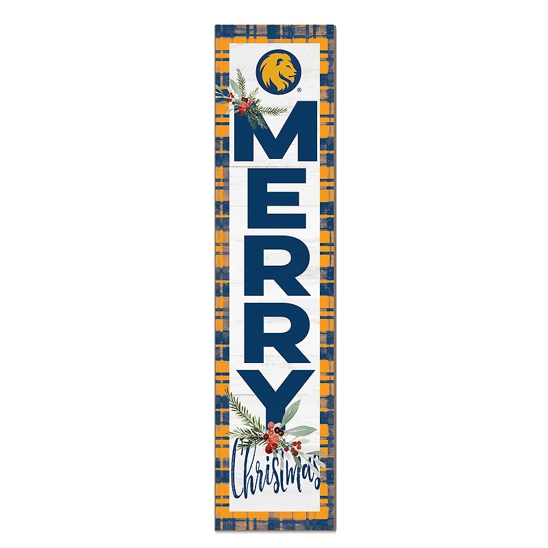 Texas A&M Commerce Lions 12'' x 48'' Outdoor Merry Christmas Leaner