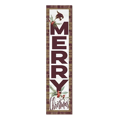 Texas State Bobcats 12'' x 48'' Outdoor Merry Christmas Leaner