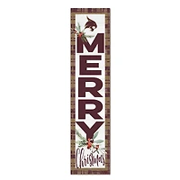 Texas State Bobcats 12'' x 48'' Outdoor Merry Christmas Leaner