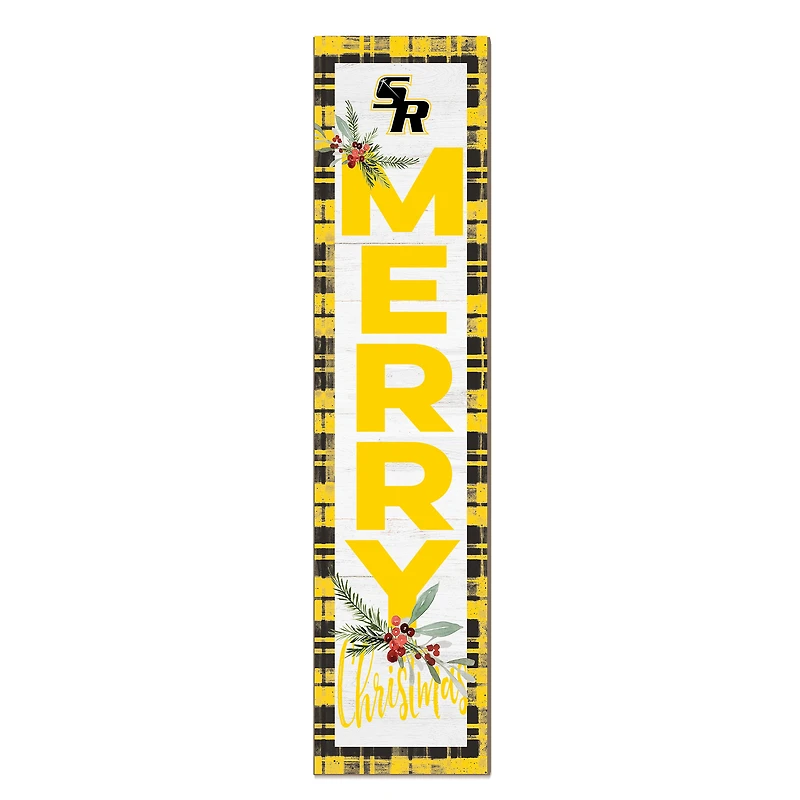 Saint Rose Golden Knights 12'' x 48'' Outdoor Merry Christmas Leaner