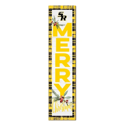 Saint Rose Golden Knights 12'' x 48'' Outdoor Merry Christmas Leaner