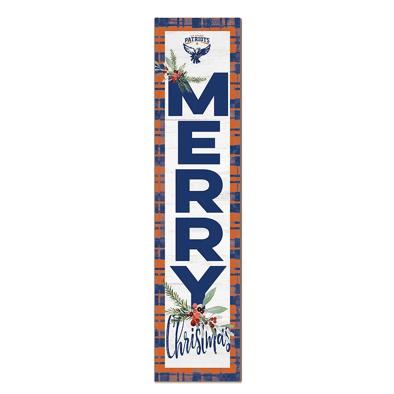 Texas Tyler Patriots 12'' x 48'' Outdoor Merry Christmas Leaner