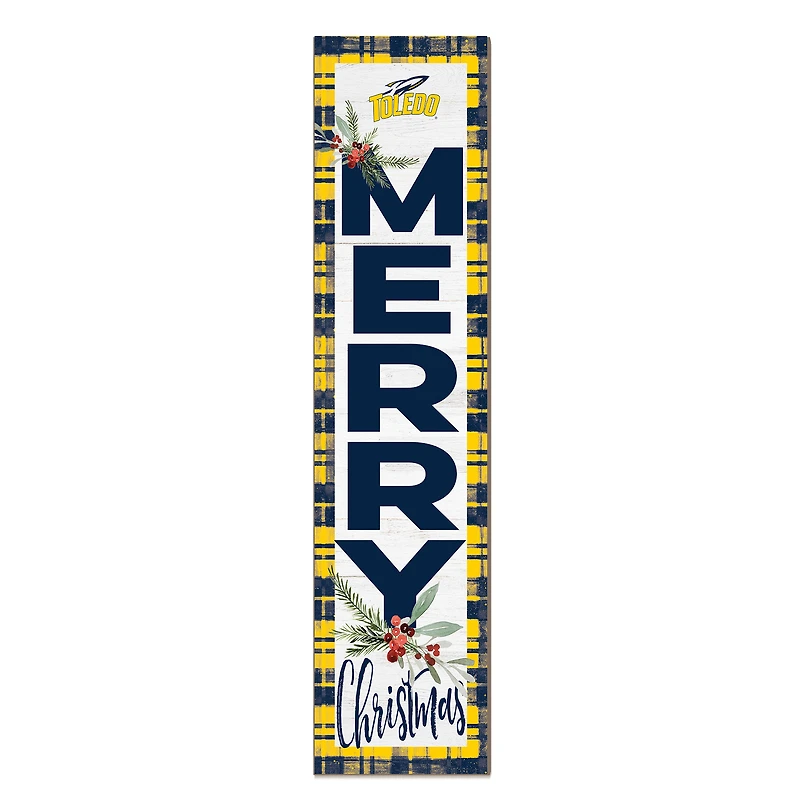 Toledo Rockets 12'' x 48'' Outdoor Merry Christmas Leaner