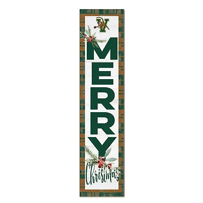 Vermont Catamounts 12'' x 48'' Outdoor Merry Christmas Leaner